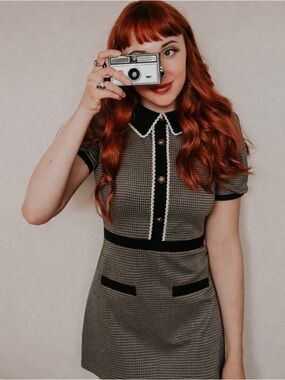 ModCloth Retro Scholastic Collared Babydoll Dress